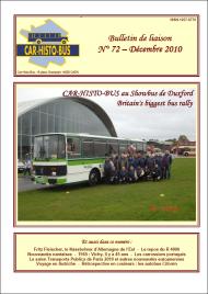Couverture du bulletin n°72 - Décembre 2010 Photo illustrant l'article