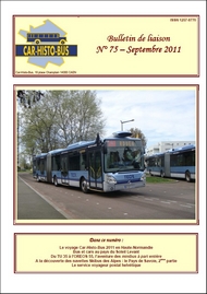 Couverture du bulletin n°75 - Septembre 2011 Photo illustrant l'article
